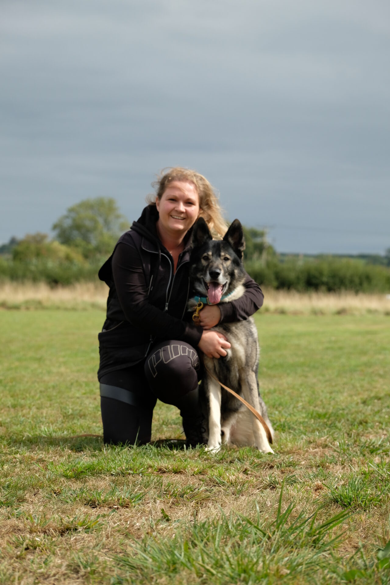 Ellie with her German Shepherd